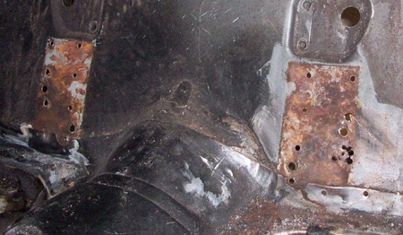 Bulkhead with reinforcing plates removed